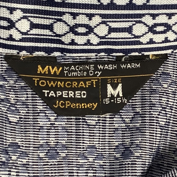 Vintage Towncraft JCPenney Polyester Button down - Picture 3 of 6